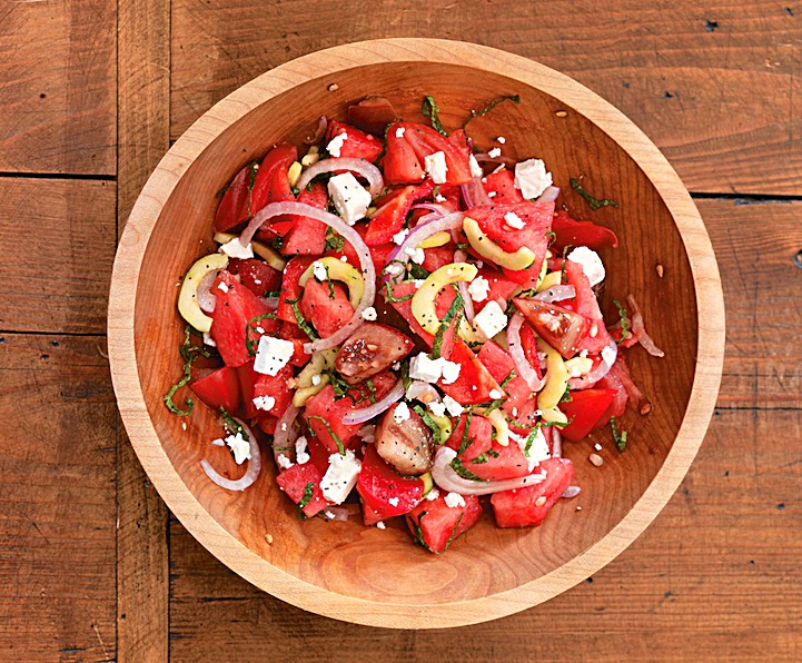 Арбузно-томатный салатик с Фетой
