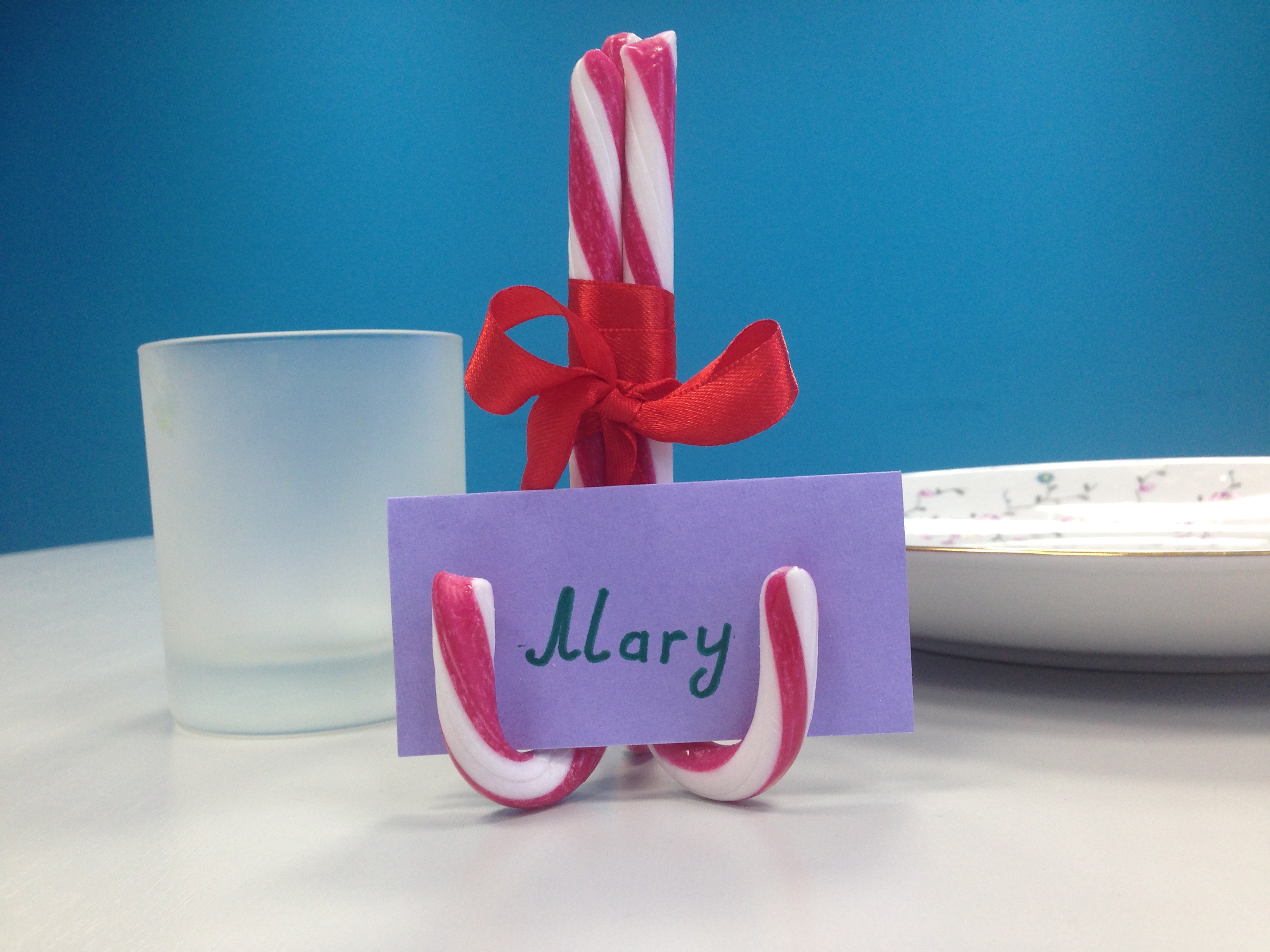 Candy canes card holder